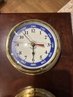 Chelsea Maritime Clock And Barometer On Mahogany Board Exc  Working Condition