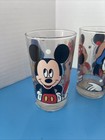 Vintage Anchor Hocking Glass Disney Mickey Minnie Donald 4 1 2  Lot Of 4