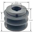 2bk28-1 1 8 Double Groove Pulley v Belt Pulley 1 1 8 Inch Bore 2 95  Od motor Pu