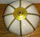Vintage Art Deco Pale Pink Slag Glass Petal Lamp Shade 10 5  Dia X 8  Tall Vgc