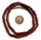 White Heart Cranberry  African Trade Beads Loose  White Heart 677 3mm Hudson Bay