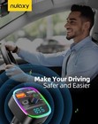 Nulaxy Bluetooth Fm Transmitter  Bluetooth Car Adapter With Dual Usb Charger
