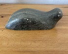Vtg 1960s Inuit Carved Soapstone Seal Figurine  Signed Dimu 3 5   x 1 25    Htf