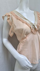 Vintage 1930 s Peach Silk Bias Cut Camisole By Gracette Undies - Size M l