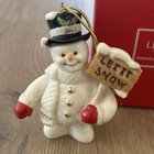 Lenox China 2017 Snowman Annual Xmas Tree Ornament Let It Snow