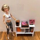 Modern Record Player Stand And Storage Shelf   Zuru   Miniverse Compatible