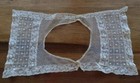 Early Vintage Net Lace Bodice Collar Embroidered Ecru Cotton Dress Trim