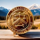 Vintage Copper Cent-size Us Treasury Token Denver    d    Mint Fast Free Shipping