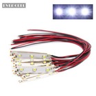 10pcs Pre-wired White 3-leds Light Strip Self-adhesive Flexible 12v Smd Led 3528