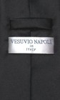 Vesuvio Napoli Necktie Solid Black Color Mens Neck Tie