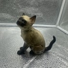 Vintage Ceramic Siamese Cat Figurine Made In Japan Kitty 