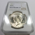 1924 P Ngc Ms64 - Silver Peace Dollar  1 Us Coin  59521b