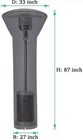 Patio Heater Cover Protector Waterproof Outdoor 87 x 33 x 27  Tear-proof Black