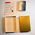 Vintage 1965 Zippo Lighter Caterpillar Logo Advertising With Box Unlit  8