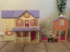 Vintage Fisher Price Loving Family Ranch Style Doll House And Barn Horse Stall