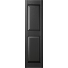 14 3 4 w X 53 h Vinyl Raised Panel Shutters Per Pair - Black