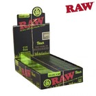 Raw Black Organic Rolling Papers 1 1 4   Full Box  24 Packs 