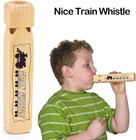 Solid Wood Train Whistle 4 Tones  Noisemaker Toys And Conductor Whistle For Birt