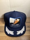 Vintage Boots And Coots Well Fire Fighters  Hat Usa Trucker Snapback Blue