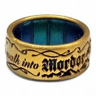 Enso Lord Of The Rings Walk Into Mordor Silicone Ring Antique Gold dragon Size 3