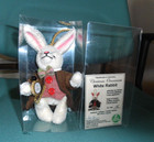 Hermann White Rabbit Christmas Ornament Handmade Germany  15 500 5 Times Jointed