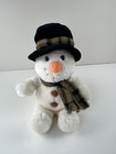 Vintage Russ Berrie Plush Snowman Snowflake Stuffed Animal 10    Holiday Toy Gift
