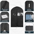 43  Black Garment Bags For Hanging Clothes Storage And Men Travel With 1 Pack