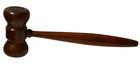Vintage Solid Wood Gavel Wooden Judge Auctioneer Mallet 10 In Meeting Hammer