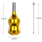 Professional Gold Tattoo Zinc Alloy Cartridge Grip With 78mm Needle Plunger Us