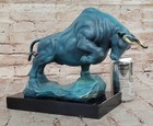 Unique Home Office Decor  Bullish Stock Market Bull Sculpture By Milo Made Spain