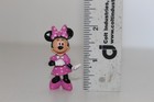 Disney Miniature Minnie Mouse Figurine Pvc Pink White Mini-figure