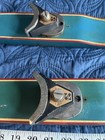 Vintage 1970s Ski-ease Wooden Skis W  Salomon Bindings     Rustic Lodge Decor