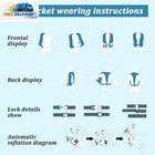 150n Automatic Inflatable Life Jacket     Adjustable Nylon Swim Vest With Co2 Infl