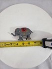 Vintage Plastic Elephant Ramp Walker Toy Made In Hong Kong Grey Red