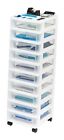  Usa Plastic Drawer Storage Organizer Rolling Cart  With Wheels 10 Drawer