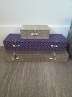 Lot Of 6 Vintage Chinese Silk Brocade Presentation Box Empty Snuff Bottle Case