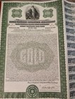Germany 1927 Rhine Westphalia Electric 1000 Dollars Gold Uncancelled Bond Abnc