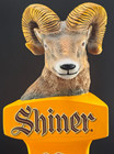 Spoetzl Shiner Bock Yellow Bar Draft Beer Tap Handle W  Ram s Head 11 5  Tall