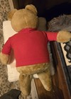 Avon 19    Teddy Bear Plush Toy Stuffed Animal Red Shirt 70s Vintage Rare
