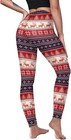 Nordic Christmas Leggings For Women Reindeer Snowflake Knit Print Yoga Pants