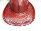 Antique Cairns   Bro New York Ventilated Hat Leather Fire Helmet Red New Yorker