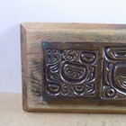 Vintage Pacific Northwest Native Art Repousse Copper   Wood 19 x7  Good Cond 