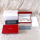 Vintage Cartier Eyeglasses Trinity Gold Frame 53-21-135 With Case