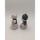 Vintage Rare Set Japan Ucagco Snowman Salt Pepper Shakers Christmas Figurines