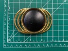 Brass And Black Leather Decorative Belt Buckle