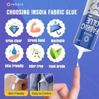 Fabric Glue Permanent 15ml X2     Clear  Washable Adhesive For Clothes   Diy 
