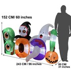 8ft Halloween Inflatable Boo With Skeleton Ghost Pumpkin Decoration