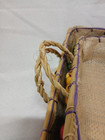 Vintage New Wicker Nesting Casserole Basket Set Of 2 Carriers Lined - Flaws