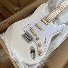 St White Electric Guitar Maple Fingerboard 3s Pickup Mahogany Body Fast Delivery