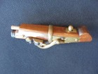 Edo Period Style Japanese Netsuke Sagemono Iron Gun Shape Replica Sculpture